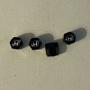 Honda Logo valve Stem caps in Black set of 4 NWT